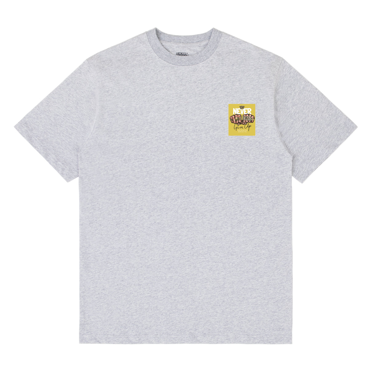 We Never Give Up Front & Back Print Tee