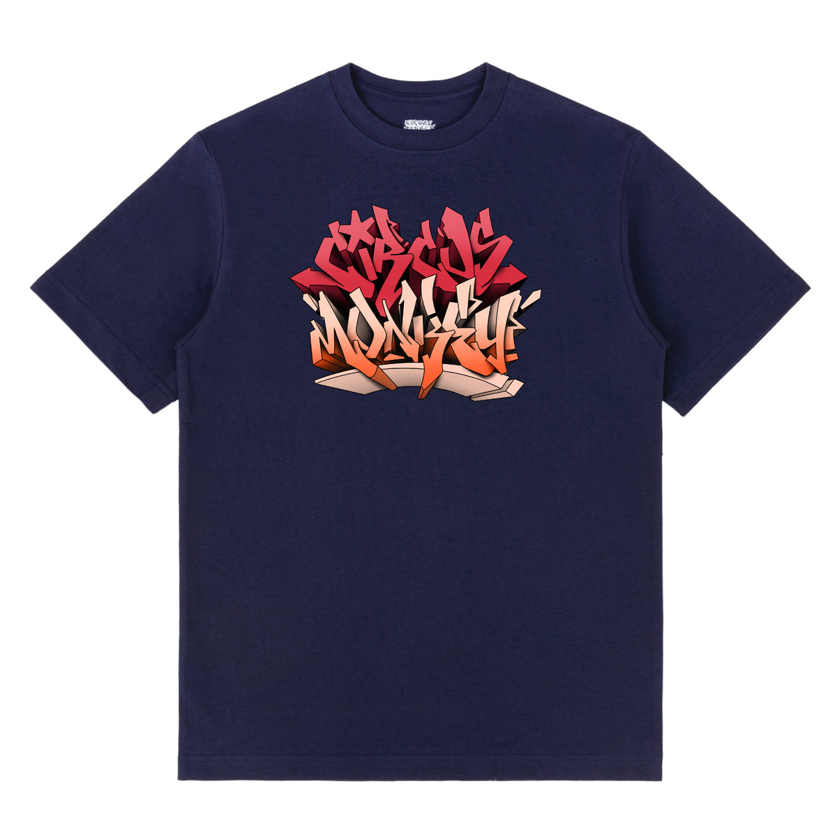 Circus Monkey with Urban Graffiti Typography Tee #1